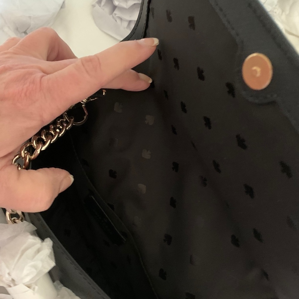 Kate Spade NWT black leather clutch/cross body - Picture 8 of 10